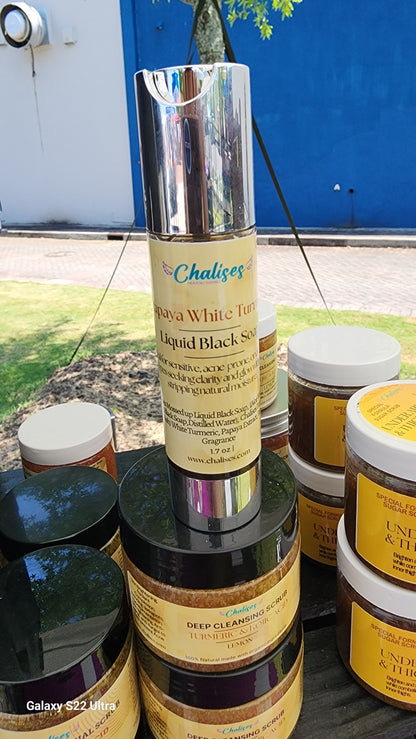 Liquid Black Soap - White Turmeric - Papaya